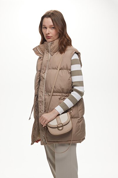 Manuka Canvas Detailed Buckle Bag Beige