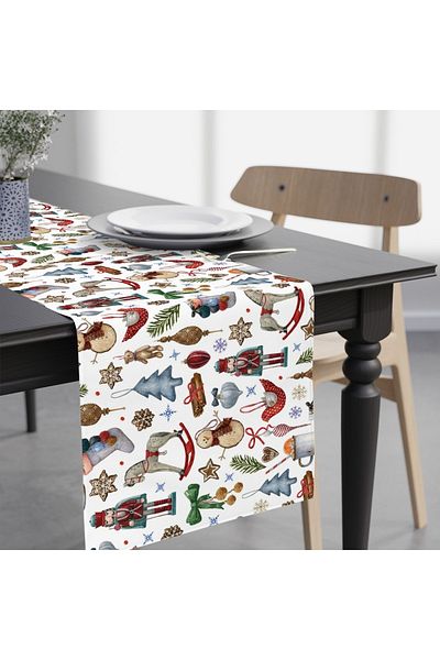 FUS BLUE Christmas Themed Christmas Pattern Runner
