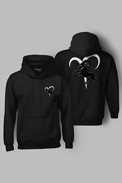 Kanjaa Horoscope Aries Hoodie Sweatshirt - Burçlar Koç Burcu Kapüşonlu Svetşört