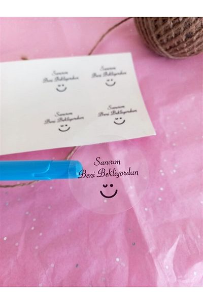 anka design Transparent Sticker (4x4cm) 48 Pieces - I Think You Were Waiting for Me -