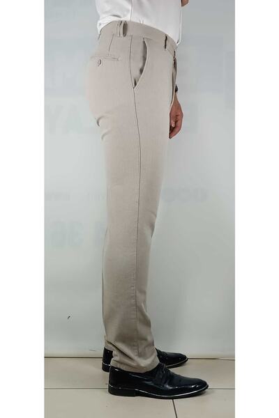 Bomonti Чоловічі класичні еластичні бавовняні штани з риб'ячим візерунком