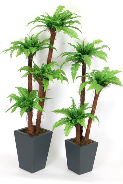 Yapay Çiçek Deposu Yapay Eko Fujer Ağacı 2li Set 130 Cm Ve 155 Cm