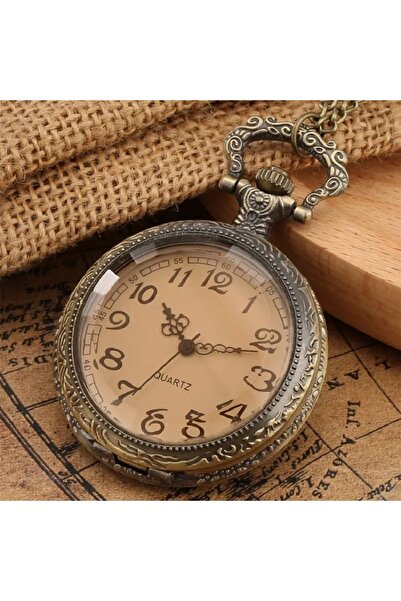 hediyeconcepti Retro Steampunk 16.yüzyıl Zincirli Köstekli Cep Saati