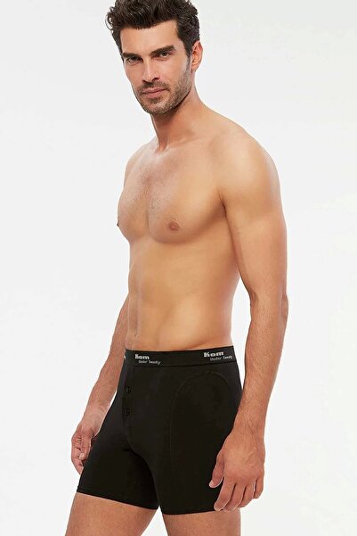 Kom Long Çift Düğmeli Uzun Erkek Boxer ( 3 Paket )