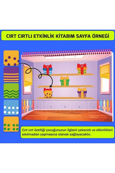 Yükselen Zeka Yayınları My Velcro Activity Book that Develops Intelligence Speech and Attention Rising Age 2-4