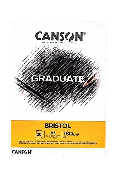 Canson Drawing Block Graduate Cangrad Black 20 Sy A3 120 Gr
