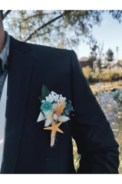 ecrin tuhafiye hobi Karışık Renkli Damat Yaka Çiçeği