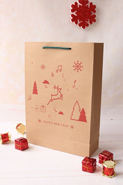demontecraft Noel Yılbaşı Çanta Ipli Çanta 2 Li Paket 24x36x9