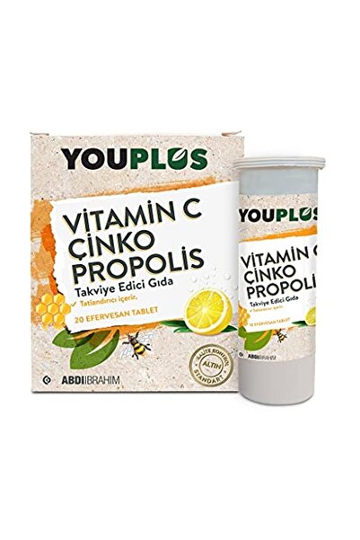 Youplus Vitamin C Çinko Propolis 20 Efervesan Tablet