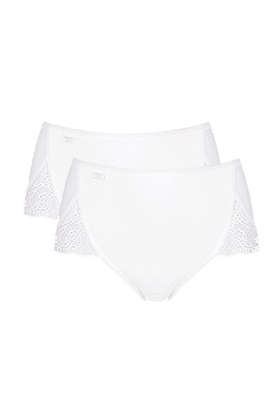 SLOGGI Damen Slip - Maxi, Pure Sense Luxe, 2er Pack, einfarbig