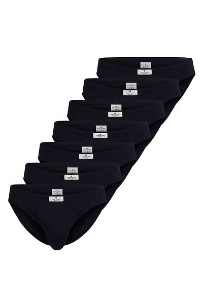 Tom Tailor Herren-Slip, 7er-Pack – Mini-Slip, Latex, reine Baumwolle, Jersey, Uni