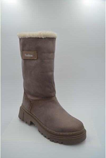 KunduraHane Içi Kürklü Bot Çizme Katlanabilir Çizme Süet Bot