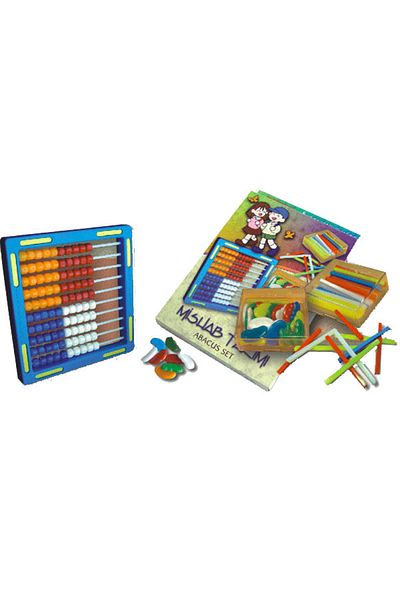 Yıldızlar Mishap (abacus) Set with Number Sticks and Beans 98