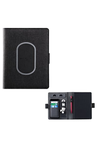 Trend Promosyon Polyester - Deri Kapak Powerbank 5000 Mah Wireless Organizer ...