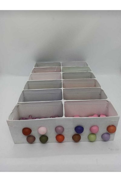 hobim42 Knitted Vest Matte Pearl Button Set 12 Colors 10 Pieces of Each Color Total 120 Pieces