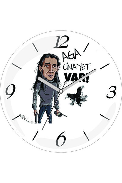 Şart Hediye Behzat Ç. Ceas de perete din sticlă reală bombată de 30 cm cu tem...