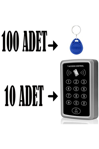 SONEX RFID Şifreli Kapı Kilidi Seti – 10 Adet Kilit + 100 Adet Proximity Anah...