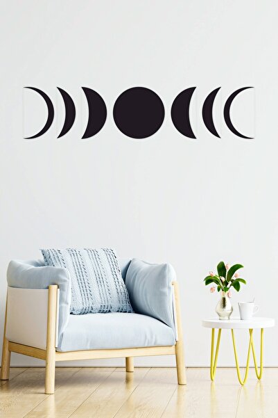 UNT 7 Φάσεις του Σελήνη - Ξύλινη διακόσμηση τοίχου με κύκλο του φεγγαριού, ζω...