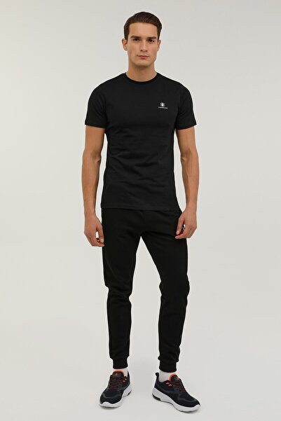 lumberjack Ct102 Basic - Μαύρο ανδρικό κοντομάνικο μπλουζάκι