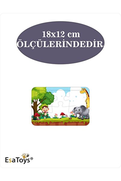 esatoys Ahşap Çocuk Puzzle 6 Parça