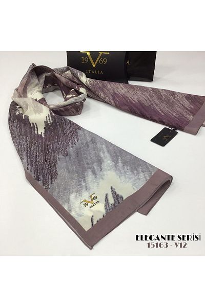 19V69 ITALIA Geometric Pattern Elegante Series Viscon with Shawl Strap and Gift Set 75x200 Cm