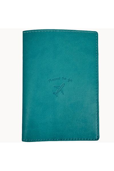 Smyrna Acar Mira Vegan Leather Passport Cover Passport Holder Turquoisegreen