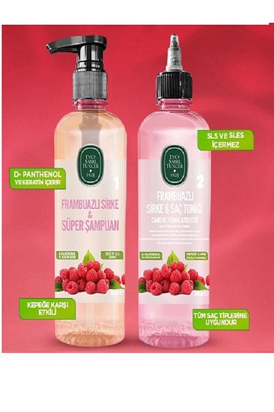 Eyüp Sabri Tuncer Raspberry Super Shampoo and Vinegar Tonic Set