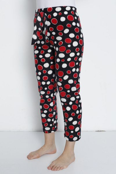 Ladytime Χωρίς τσέπες Winter Fleece Γυναικείες πιτζάμες κάτω μονό πάτο Je25