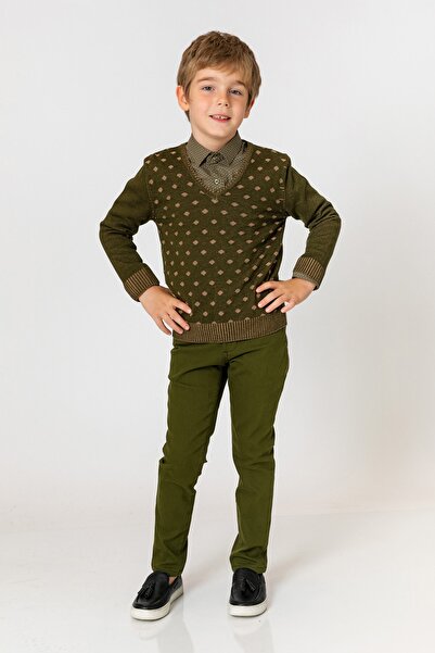 incity Boy's Khaki Sweater