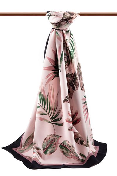 Vissona Γυναικεία Luxury Medina Silk Shawl Powder - Emerald Green