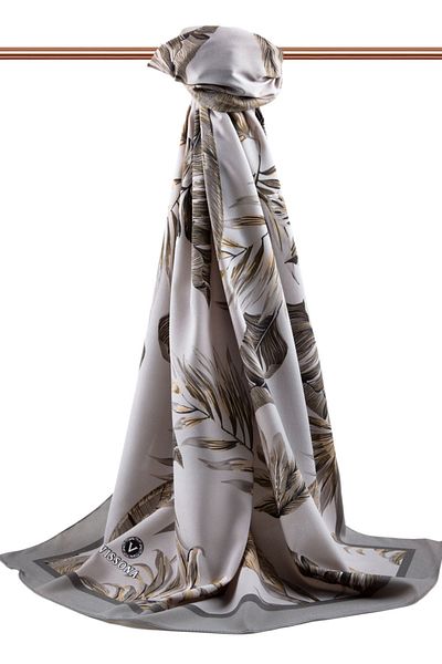 Vissona Γυναικείο πολυτελές Medina Silk Shawl Mink - Μπεζ