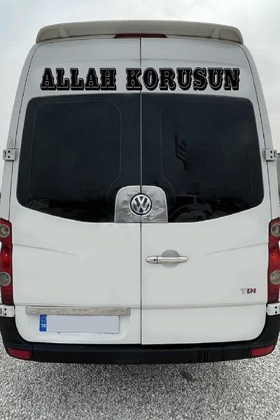 STİCKERCI BEY Allah Bless 120×15 Camion - Comercial - Serviciu - Umplut -furgonetă Spate Text Autocolant Lipire Cuvânt