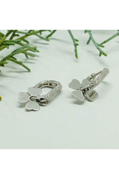 HAS GÜMÜŞ Dört Yapraklı Yonca Gümüş Küpe