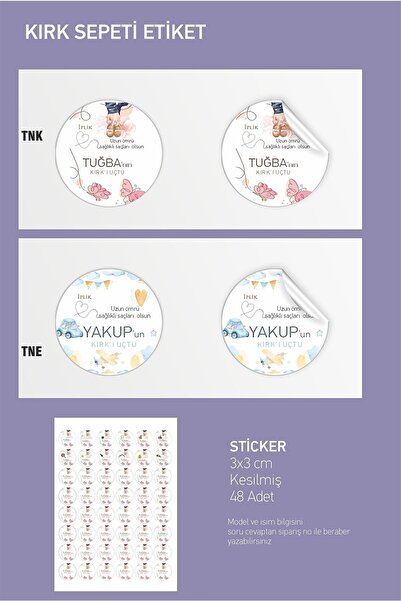 43 cici süsler organizasyon Kırk Uçurma Sepeti Etiketi Erkek - Kız Bebek Seçe...