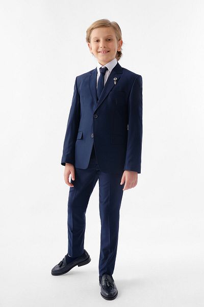 Doctor junior Boy's Navy Blue 3-Piece Suit