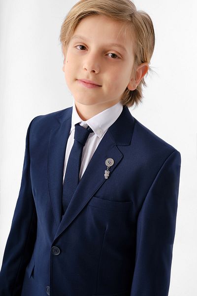 Doctor junior Boy's Navy Blue 3-Piece Suit
