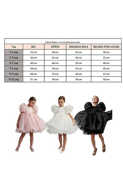 miço kids Balloon Sleeve - Black Crystal Tulle Organza Evening Dress - Girl's Dress - Children's Evening Dress