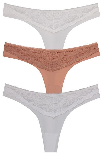 papatya lingerie Snur micro laser cu detaliu din dantelă de 3 inchi