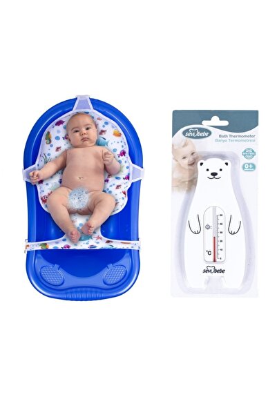 Sevi Bebe Çok Fonksiyonlu Banyo Filesi Banyo Derecesi Hediyeli(küvet Dahil De...