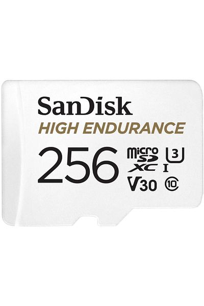 SanDisk بطاقة ذاكرة Microsdxc C10 V30 بسعة 256 جيجابايت مع محول - طاقة عالية 100-40 ميجابايت-ثانية Sdsqqnr-256g-gn6ıa