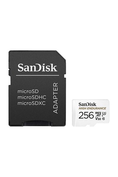 SanDisk بطاقة ذاكرة Microsdxc C10 V30 بسعة 256 جيجابايت مع محول - طاقة عالية 100-40 ميجابايت-ثانية Sdsqqnr-256g-gn6ıa