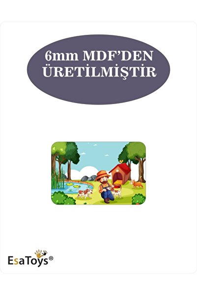 esatoys Ahşap Çocuk Puzzle 6 Parça