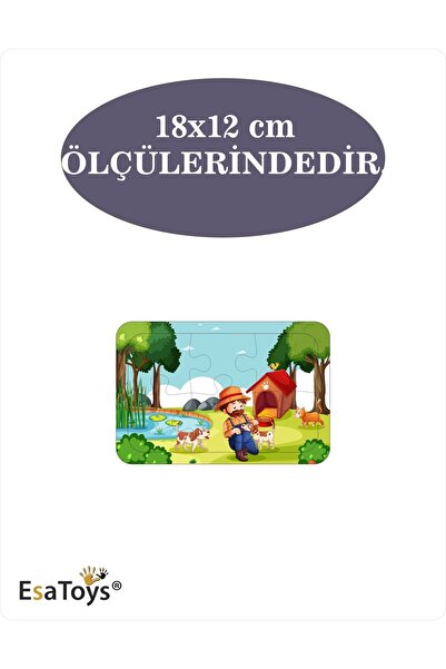 esatoys Ahşap Çocuk Puzzle 6 Parça