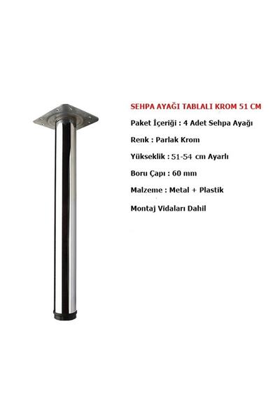 EYM Picior Masa Si Masuta De Cafea Cromat 51 Cm 4 Bucati Pentru Clasele De Gradinita