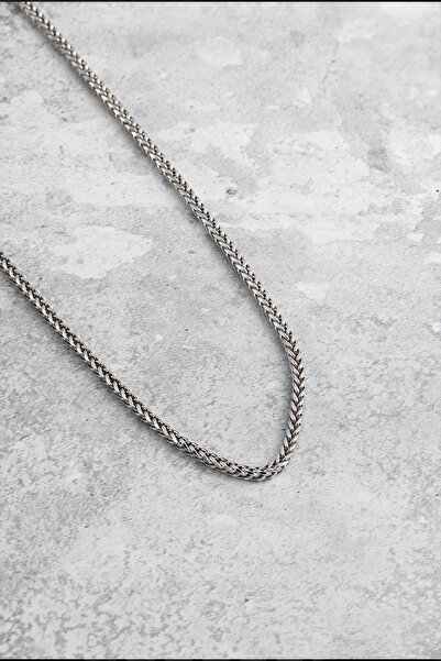 Cenova Jewelry 14 Ayar Altın Beyaz Fox Tail Erkek Zincir