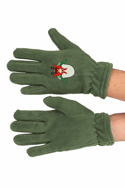 Zeron Tasarım Mănuși lungi de iarnă din lână imprimate Yosemite Sam Bll3212