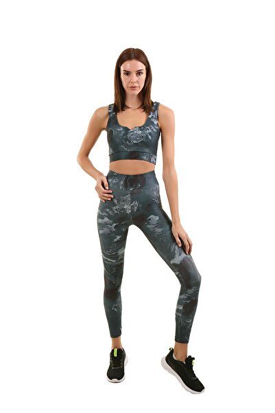 GRAB Desenli Uzun Spor Tayt