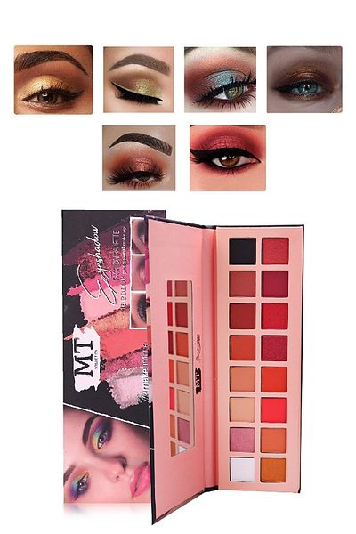 MT Makeuptime 16-Piece Pearlescent Mirrored Matte Eyeshadow Palette