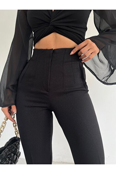Mekafashion Ön Flato Pantolon 22407 Siyah