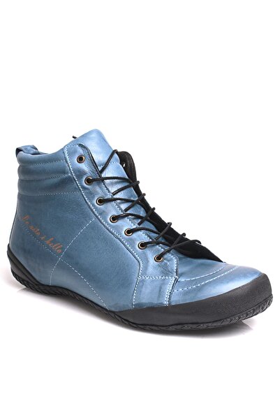 Loggalin 313052 642 Γυναικείες Μπλε Δερμάτινες Μπότες